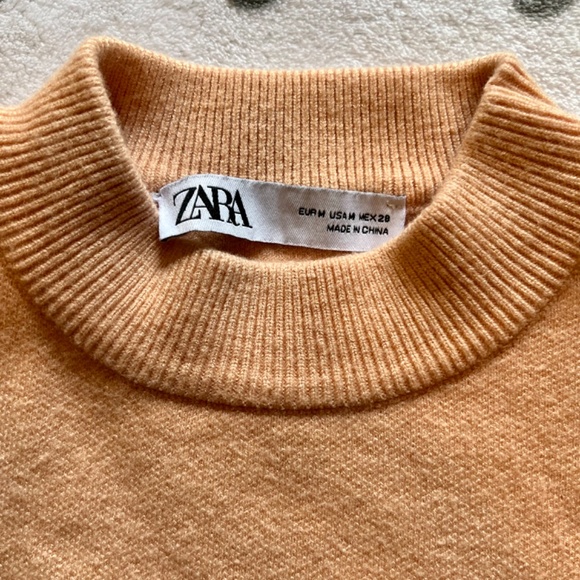 Zara Puff Sleeve mock neck Knit Sweater - Picture 5 of 5